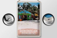 Schild Strandshop Dominikanische Republik Metall 20x30 cm