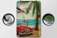 Schild Havana Cuba Retro Urlaub Palmen Metall 12x18cm Deko